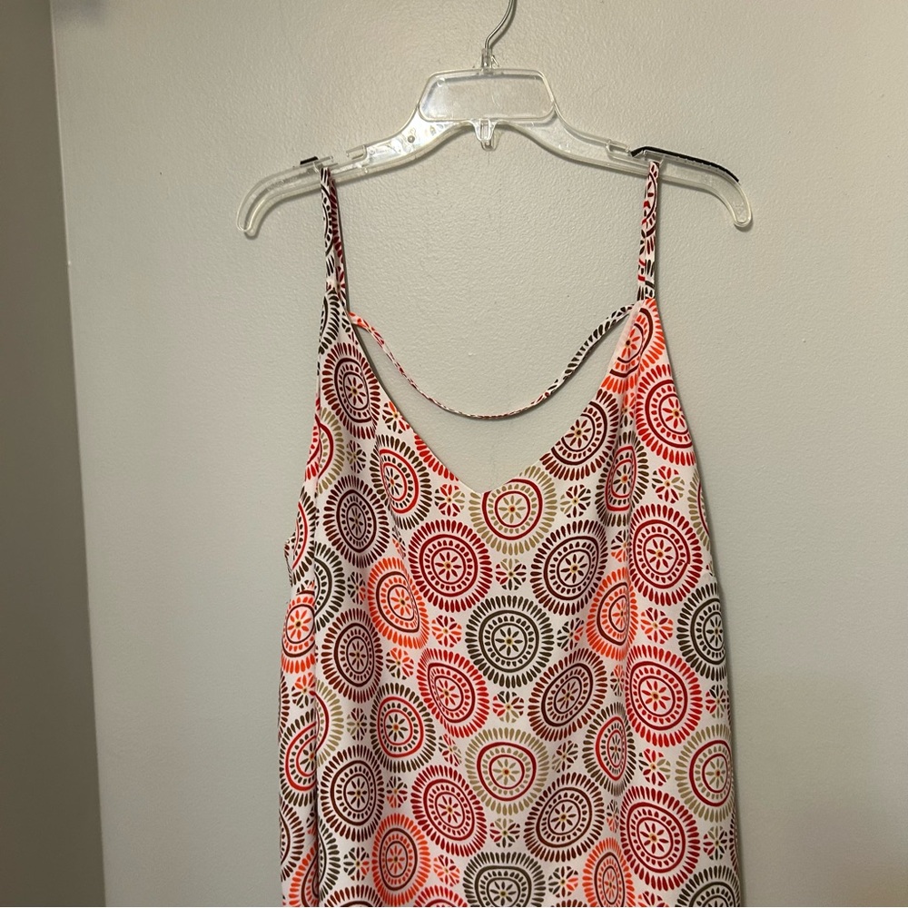 LOFT Top Womens Medallion Print Cami Tank V-Neck Sleeveless‎ Pullover Plus 24 - Picture 3 of 6